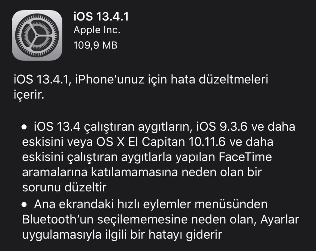 Apple iPad ve iPhone Son Güncelleme