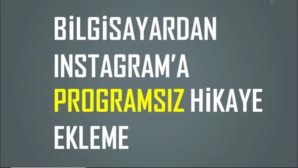 Instagram Bilgisayardan Hikaye Atma Nasıl Yapılır?